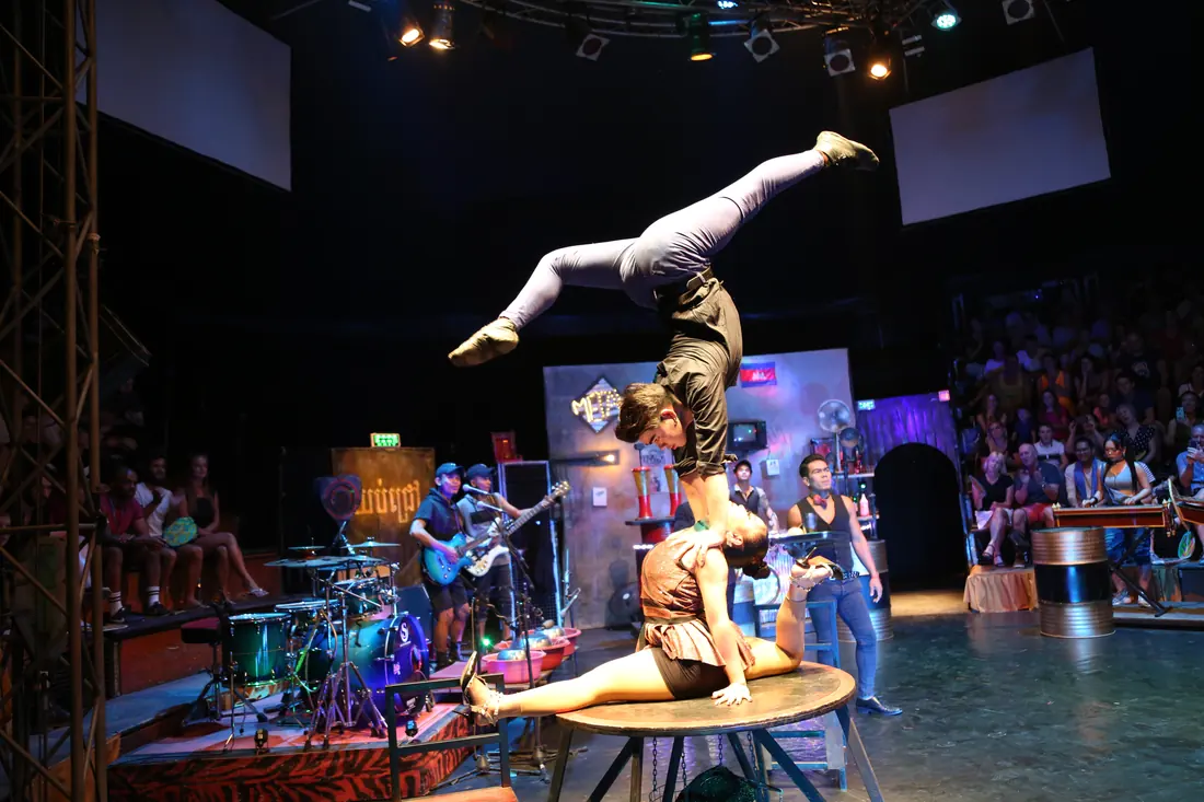 Performers during a Phare circus show in Siem Reap